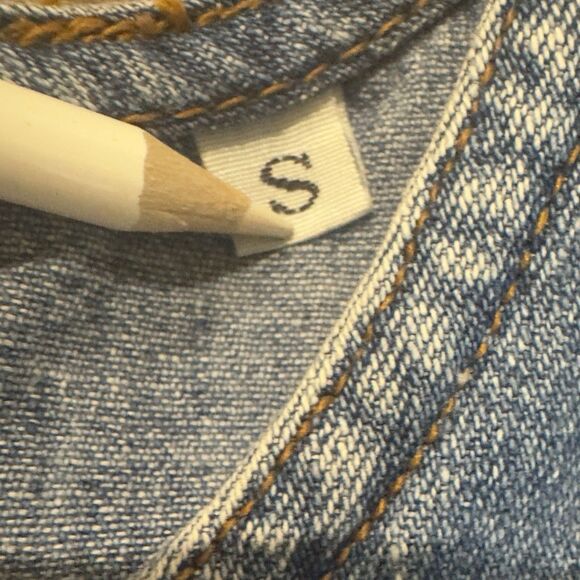 Vintage Faded Glory Denim Jumper Overall Dress Womens Sz Small Pockets 90s Y2k - Picture 4 of 10